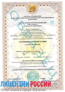 Образец сертификата соответствия Невьянск Сертификат OHSAS 18001